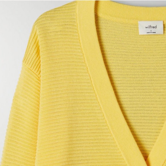 Wilfred Cropped Linen Blend Cardigan - Picture 3 of 8